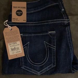 True Religion Cropped Leg Halle Super Skinny Jeans